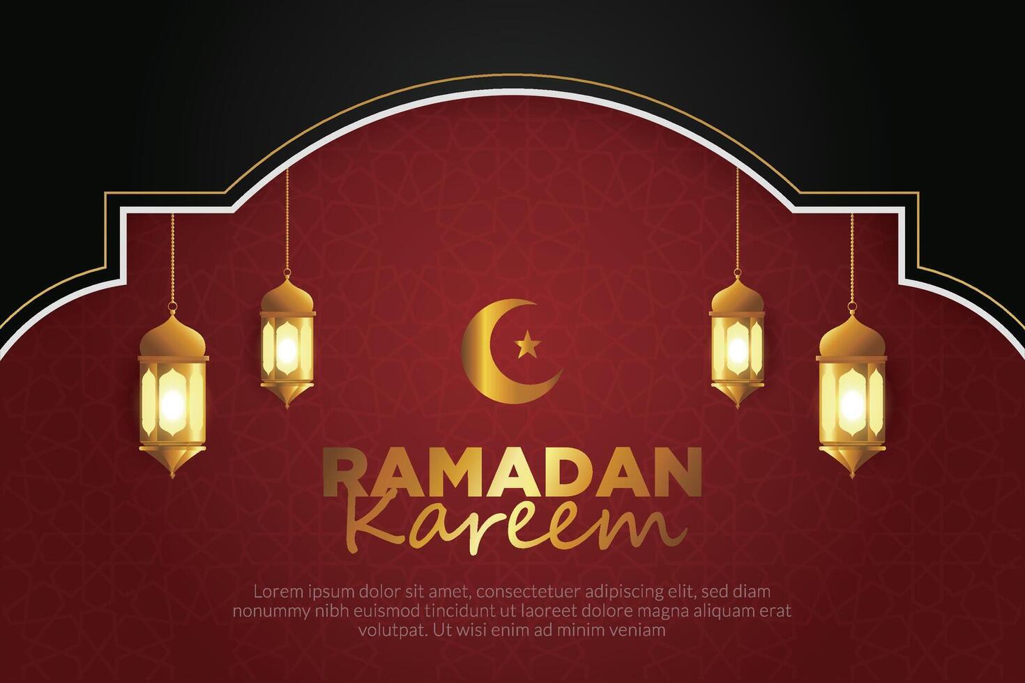 vecteur élégant luxueux Ramadan, eid al fitr, islamique Contexte décoratif salutation carte