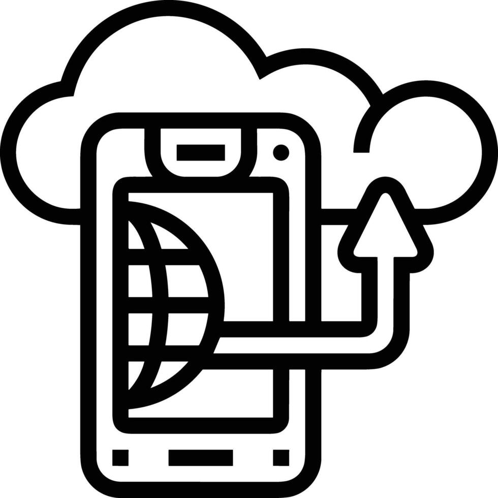 nuage icône symbole vecteur image. illustration de le hébergement espace de rangement conception image