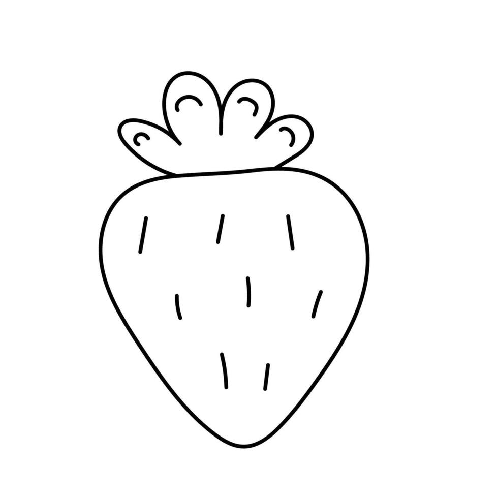 fraise. vecteur illustration dans griffonnage style