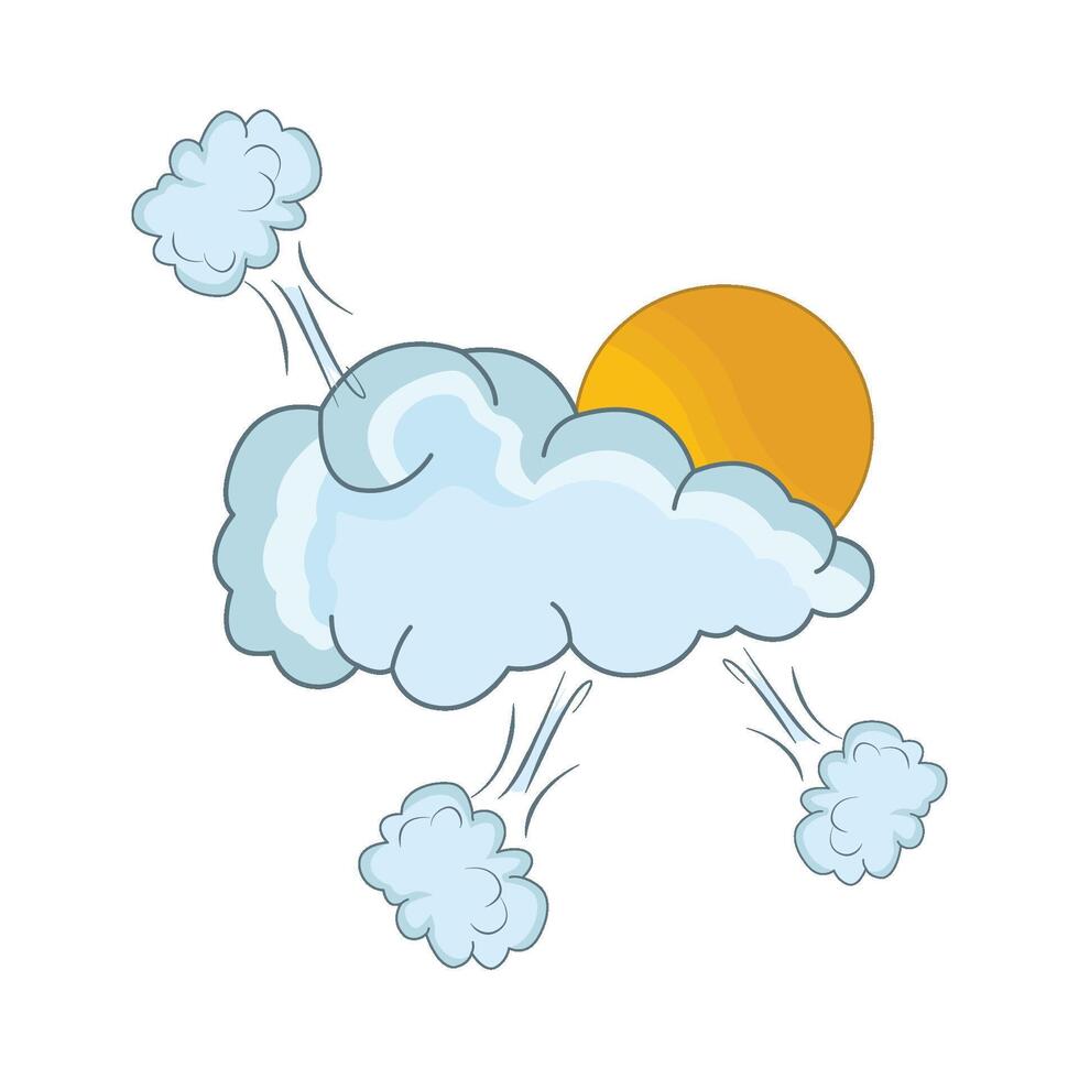 illustration de Soleil et nuage vecteur