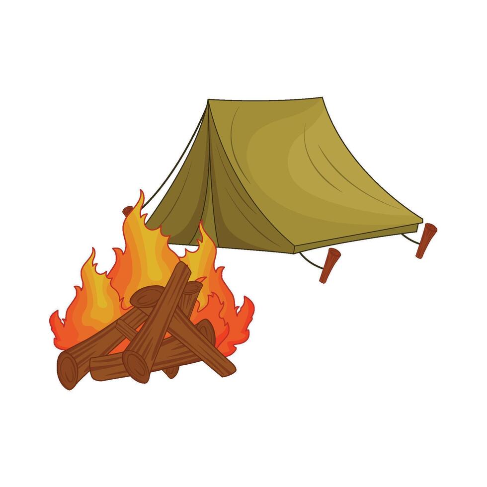 illustration de camping vecteur