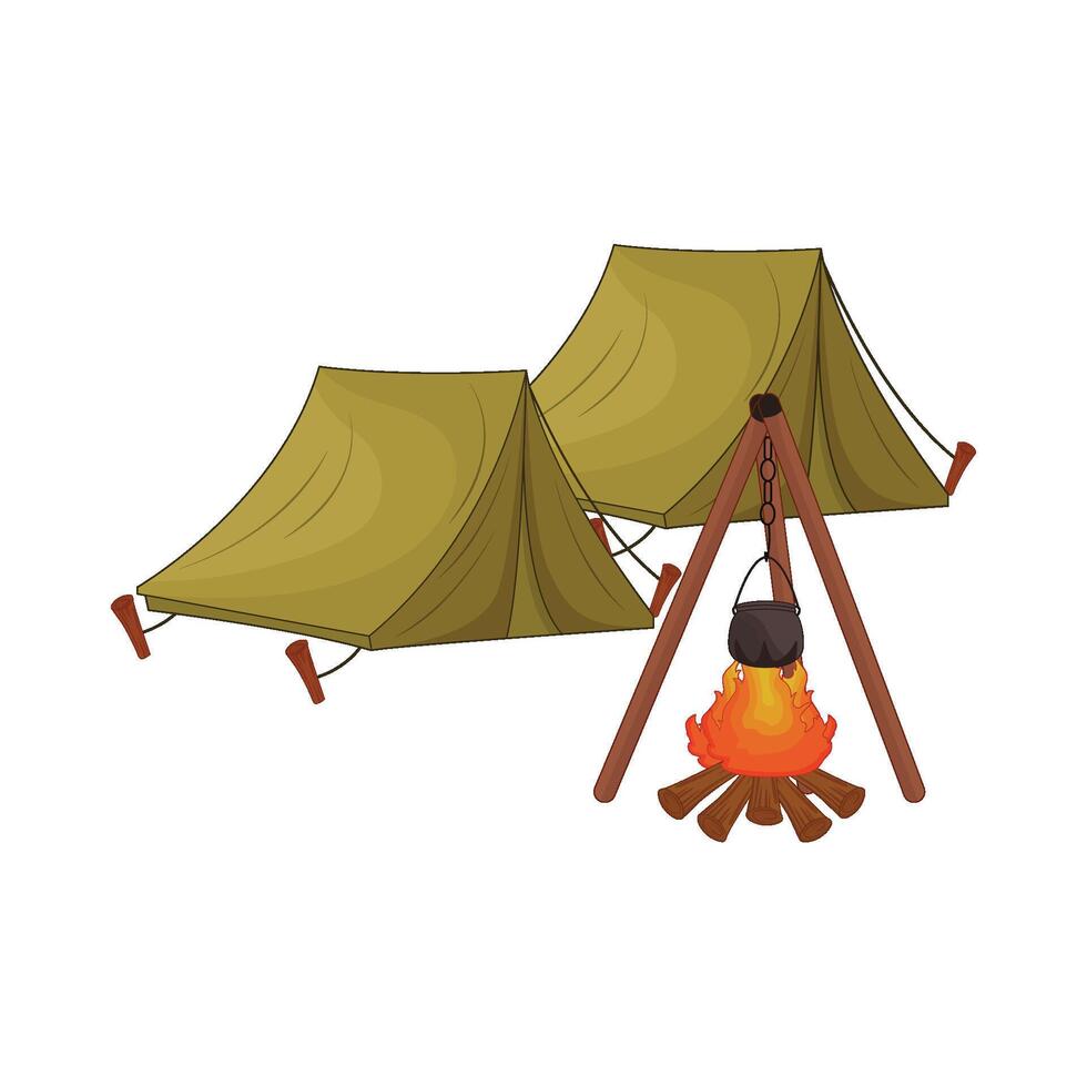 illustration de camping vecteur