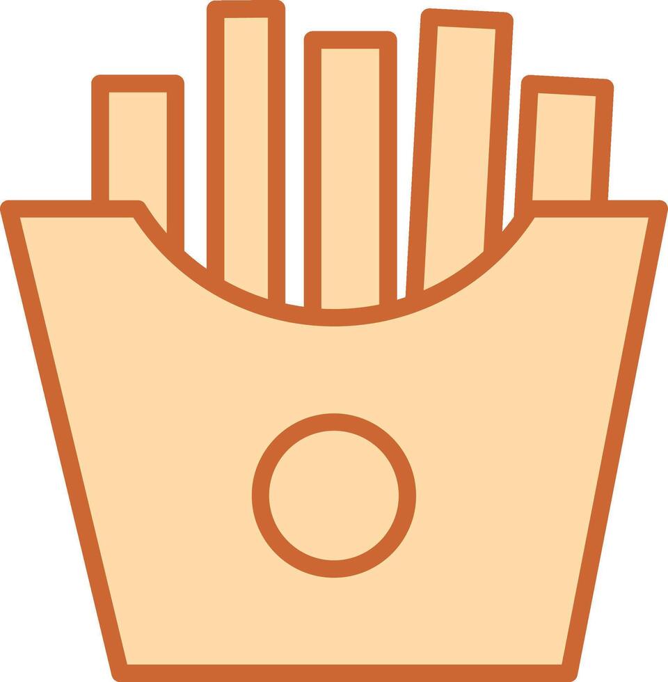 icône de vecteur de frites