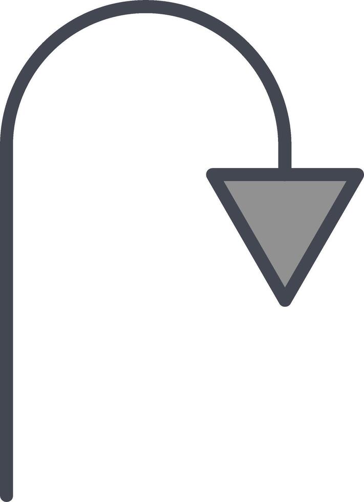 icône de vecteur de flèche pointant vers le bas