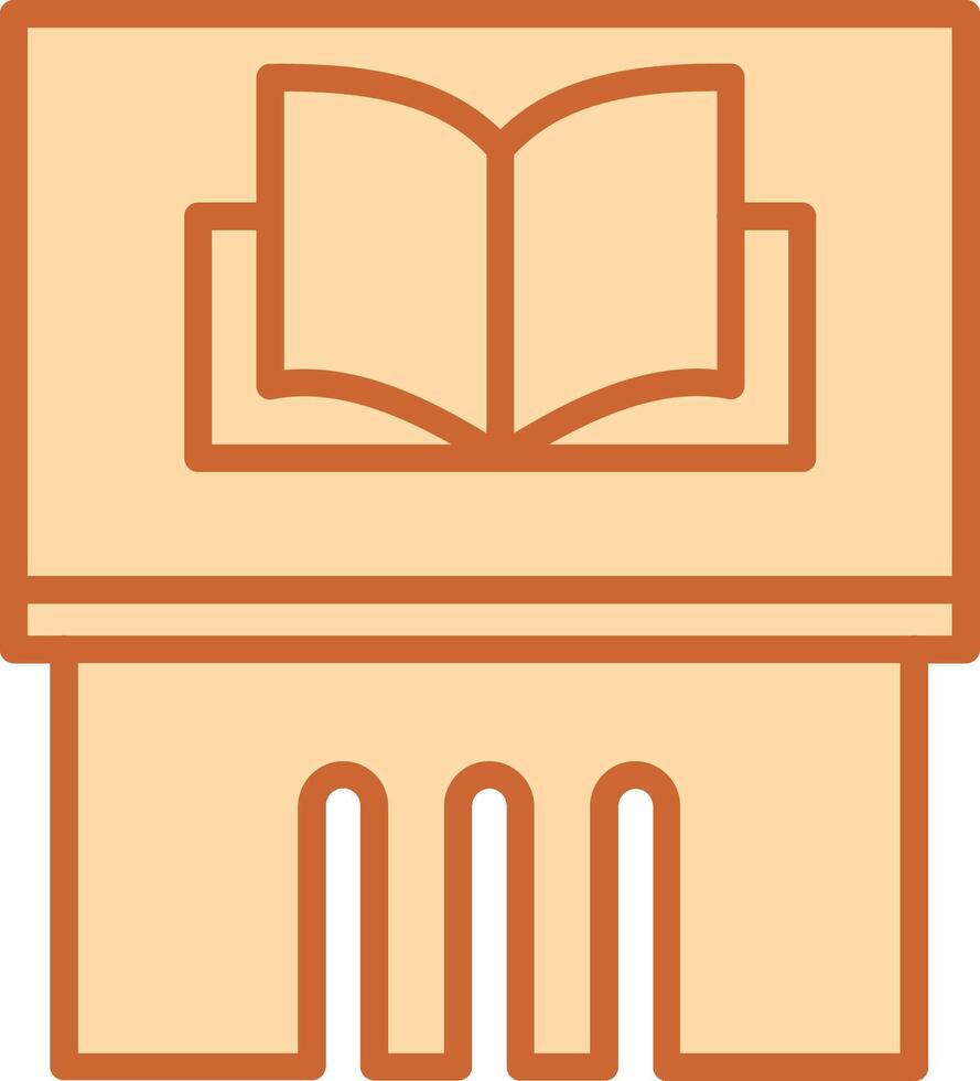 icône de vecteur d'exposition de livre ancien