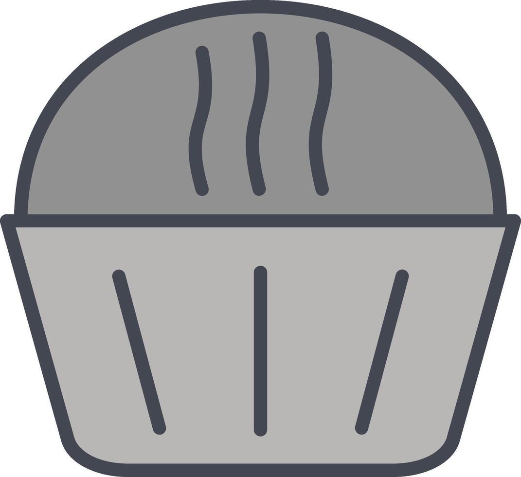 icône de vecteur de muffin crème