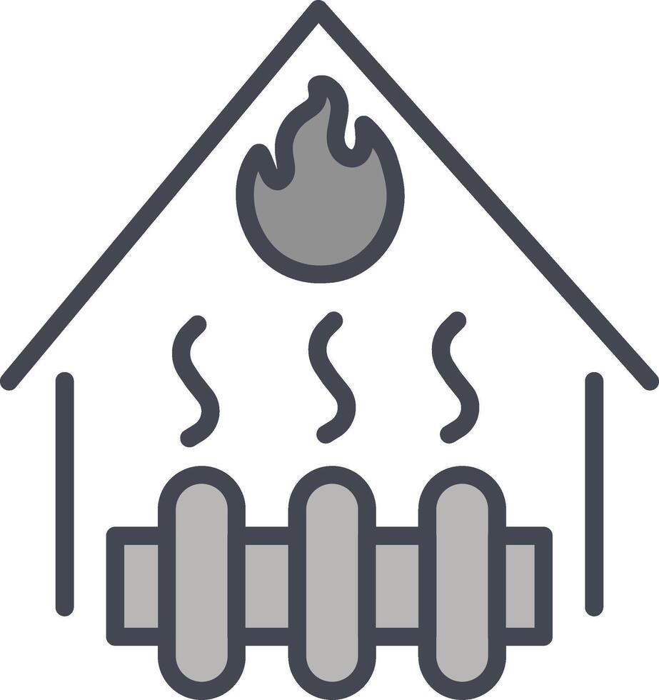 icône de vecteur de système de chauffage