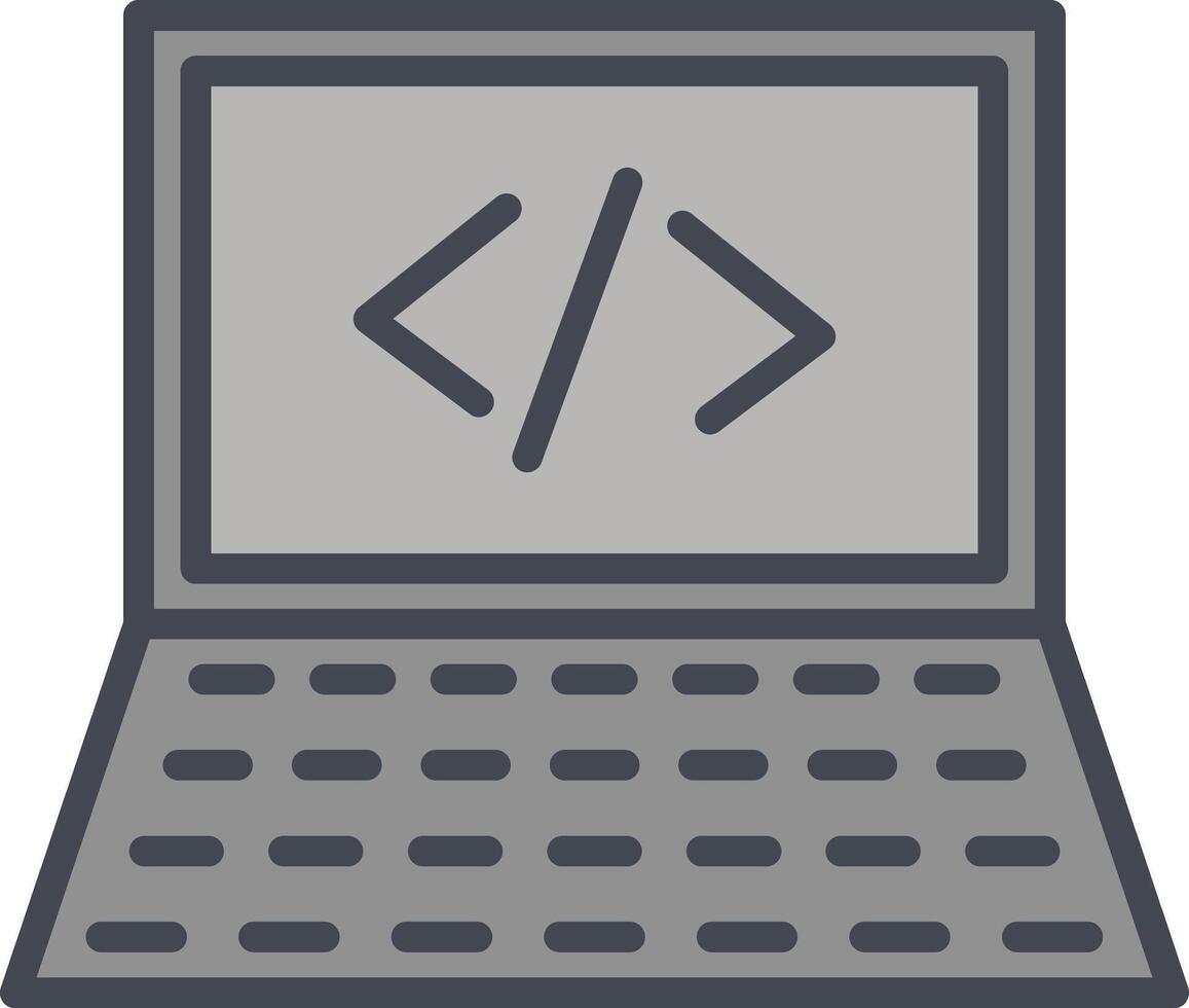 écrire l'icône de vecteur d'ordinateur portable