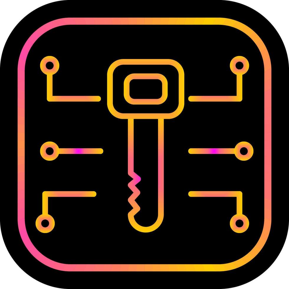 icône de vecteur de clé électronique