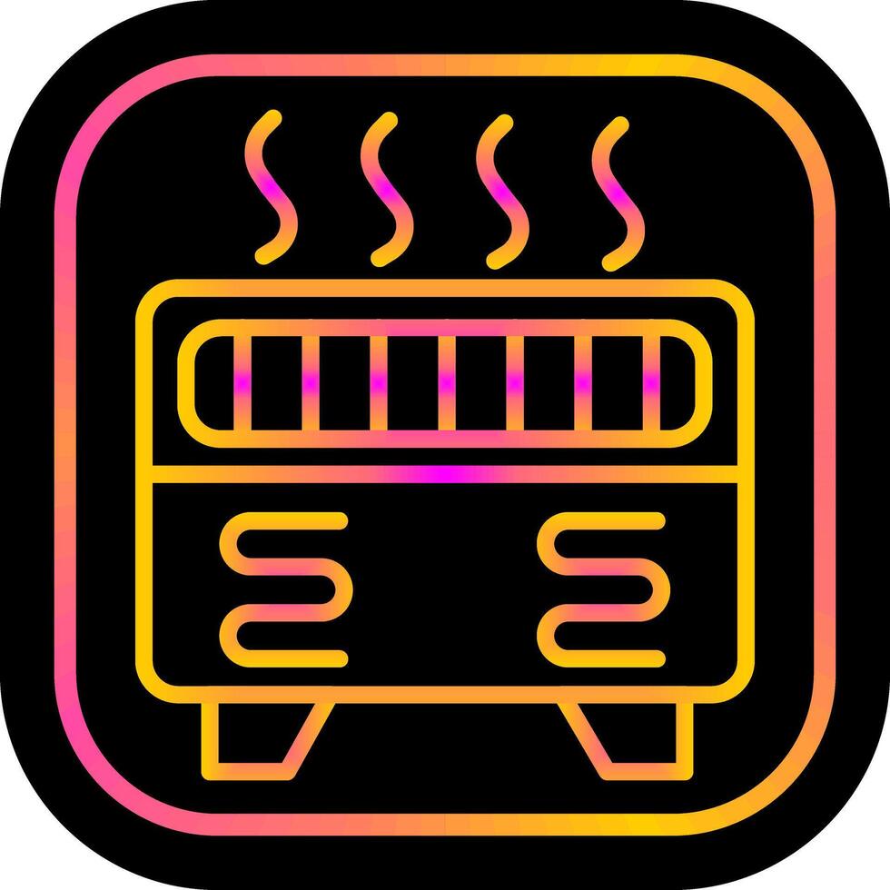 icône de vecteur de chauffage par convection