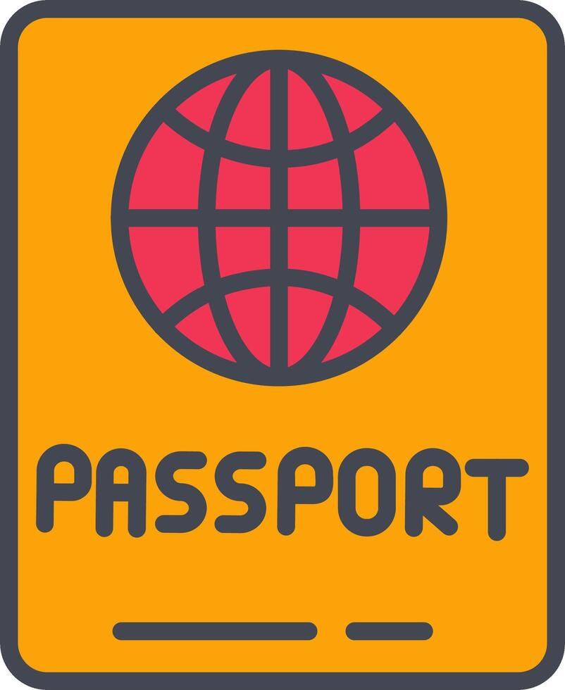 icône de vecteur de passeport