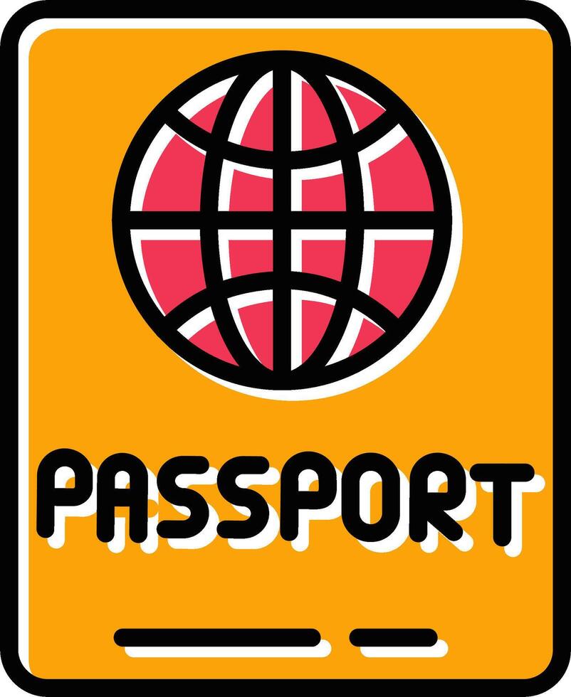 icône de vecteur de passeport