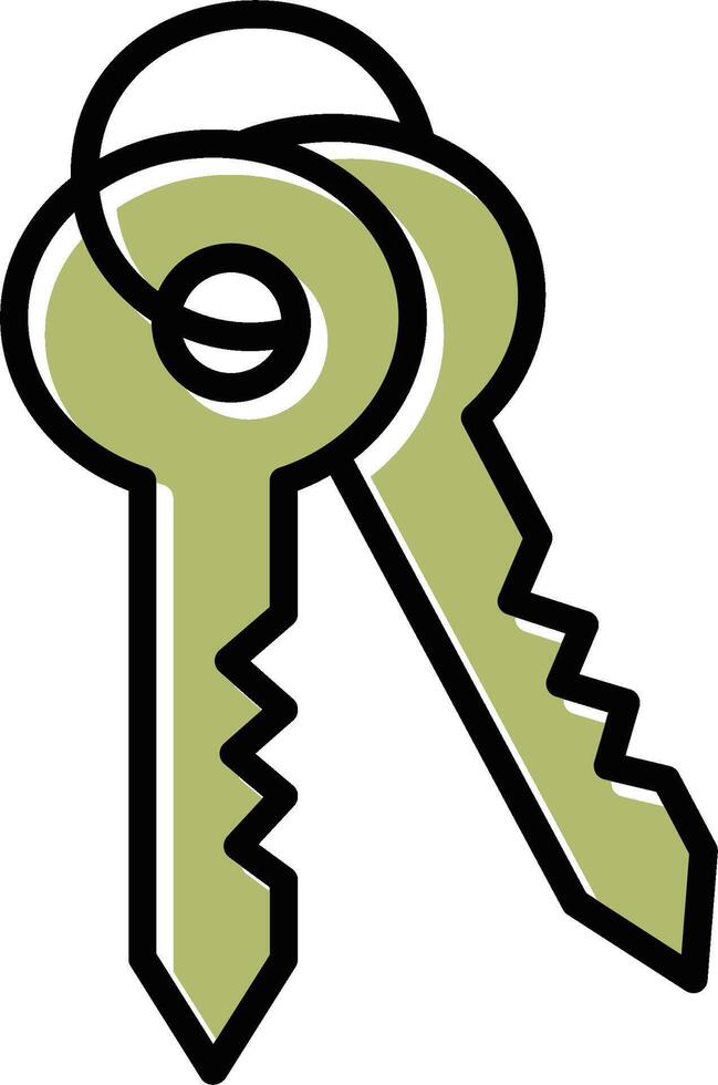 icône de vecteur de clé de maison