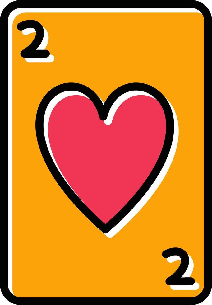 icône de vecteur de carte coeurs