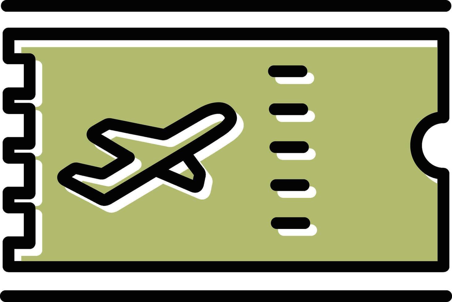 icône de vecteur de billets d'avion