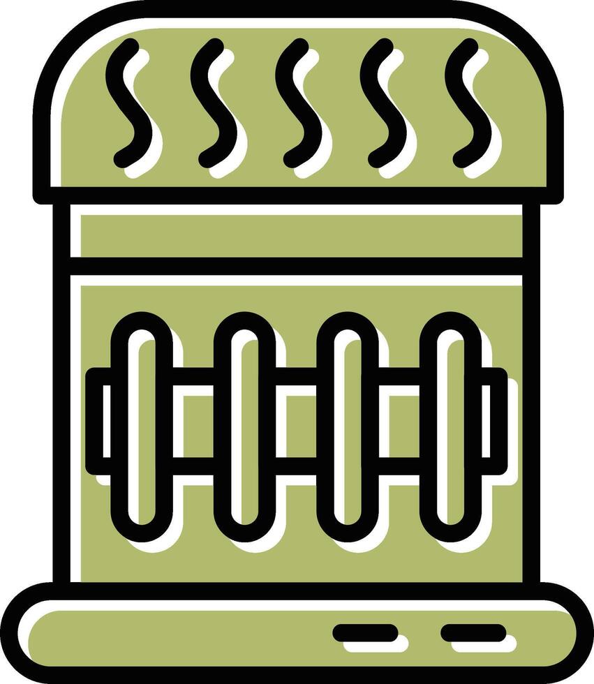 icône de vecteur de chauffage au gaz