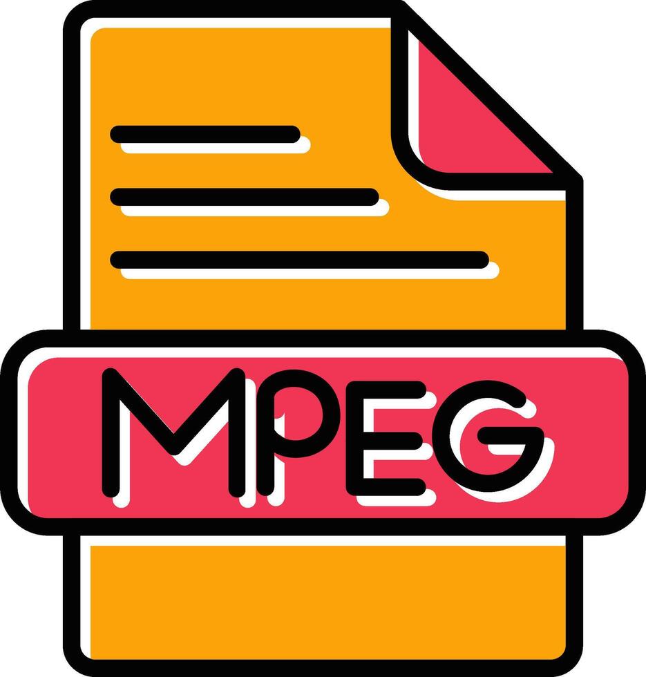 icône de vecteur mpeg