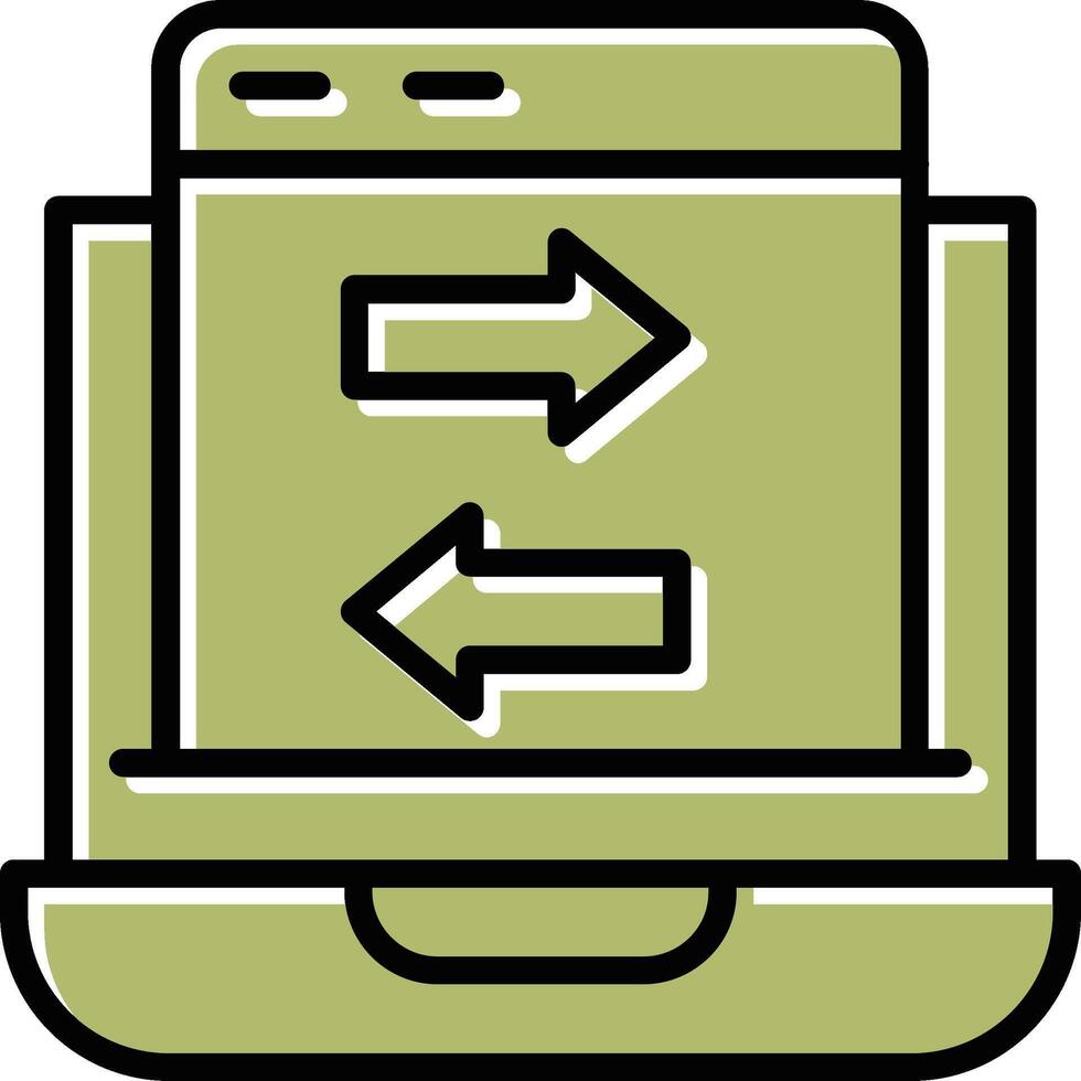 icône de vecteur de transfert de données