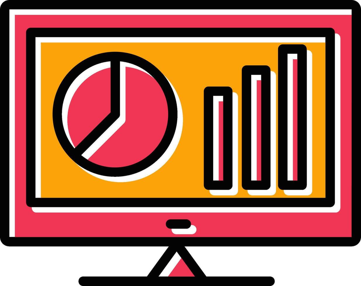 icône de vecteur de statistiques en ligne