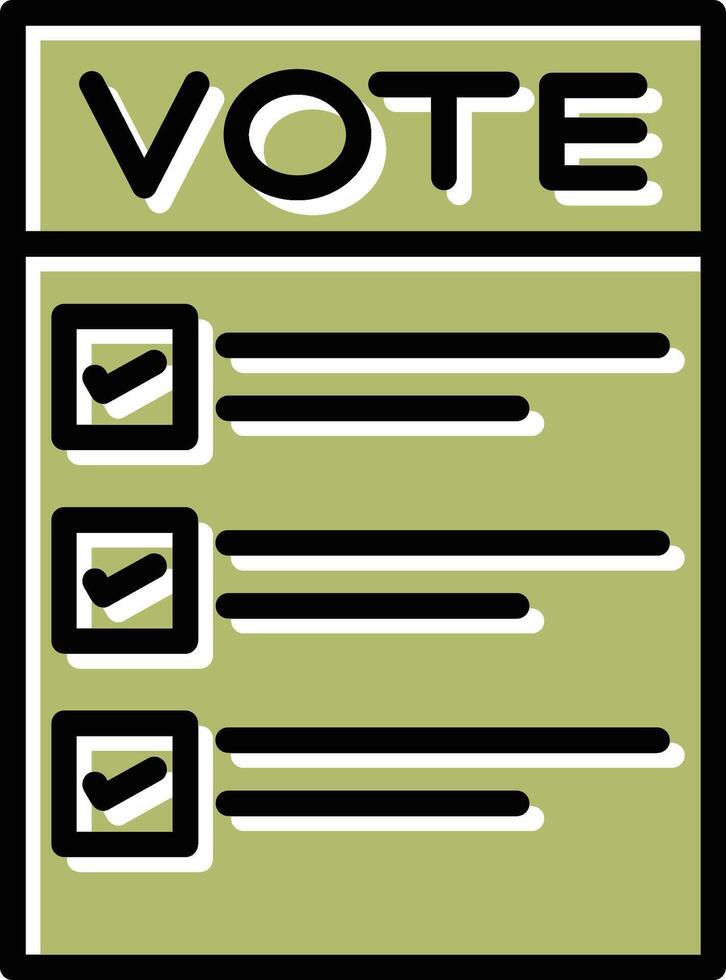 icône de vecteur de bulletin de vote