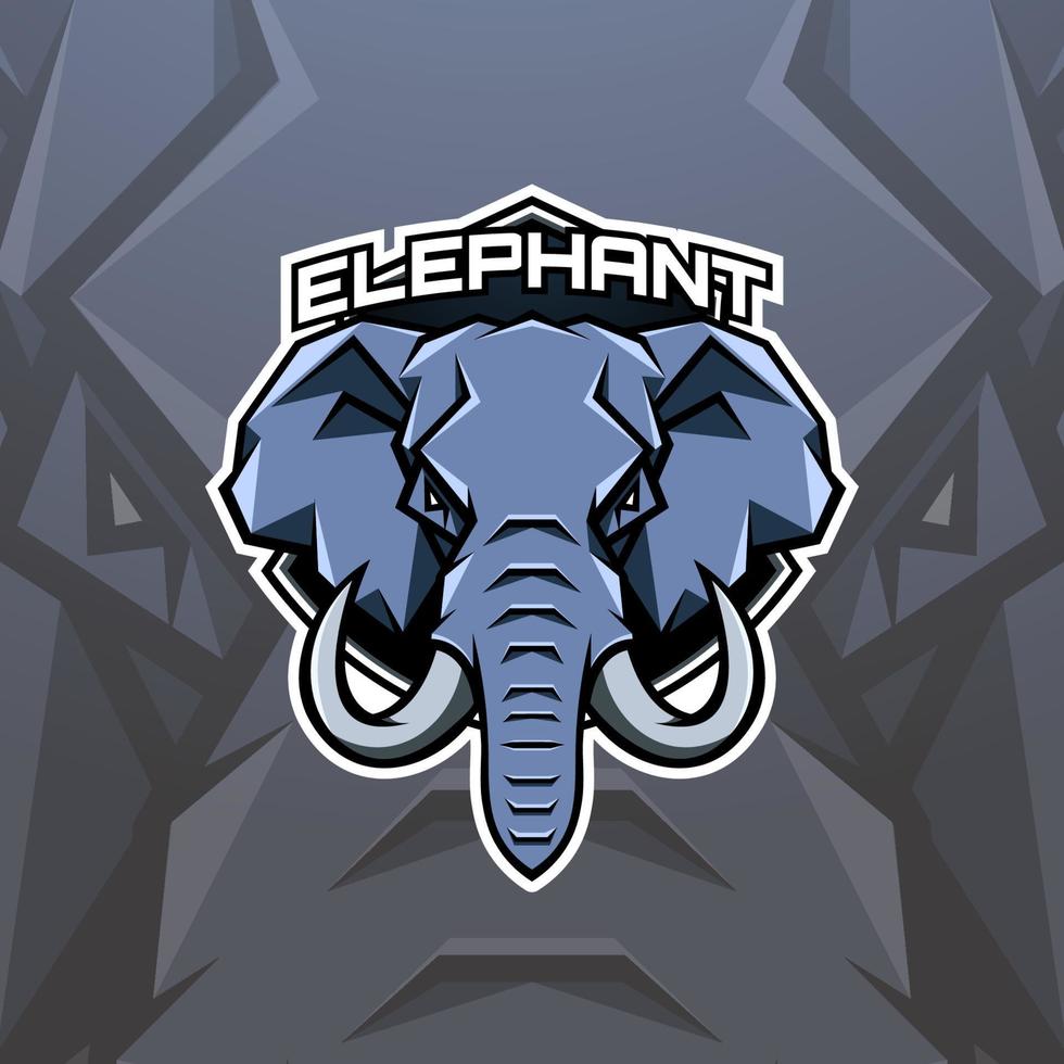 logo de mascotte d'éléphant vecteur
