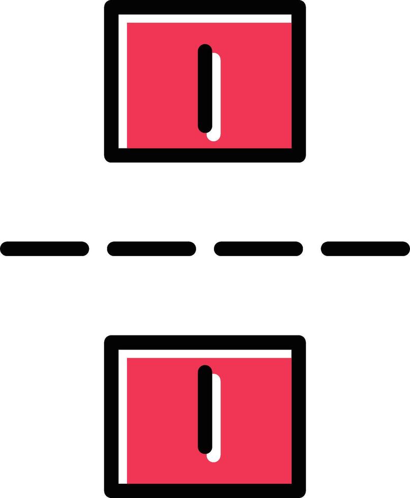 icône de vecteur de route liée