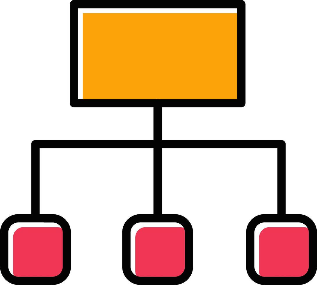 icône de vecteur d'organigramme