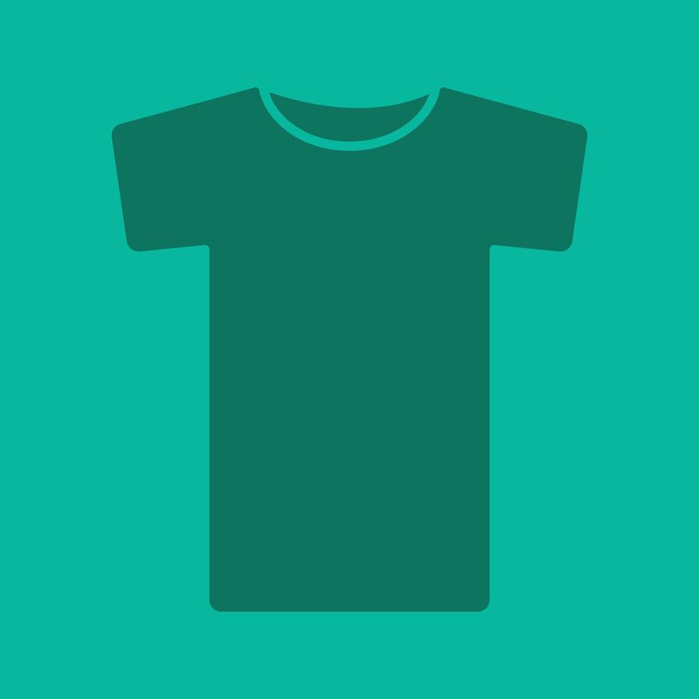 icône de couleur de glyphe de t-shirt. symbole de silhouette. espace négatif. illustration vectorielle isolée vecteur