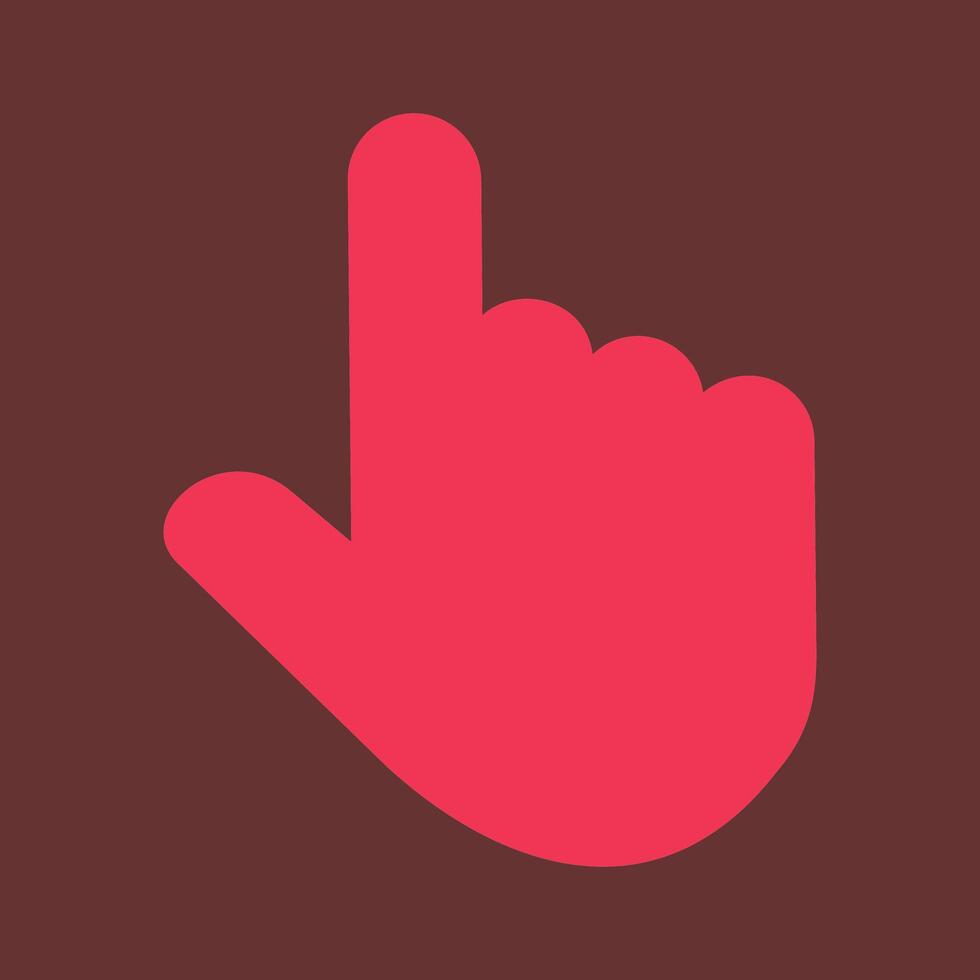 icône de vecteur de doigt levé