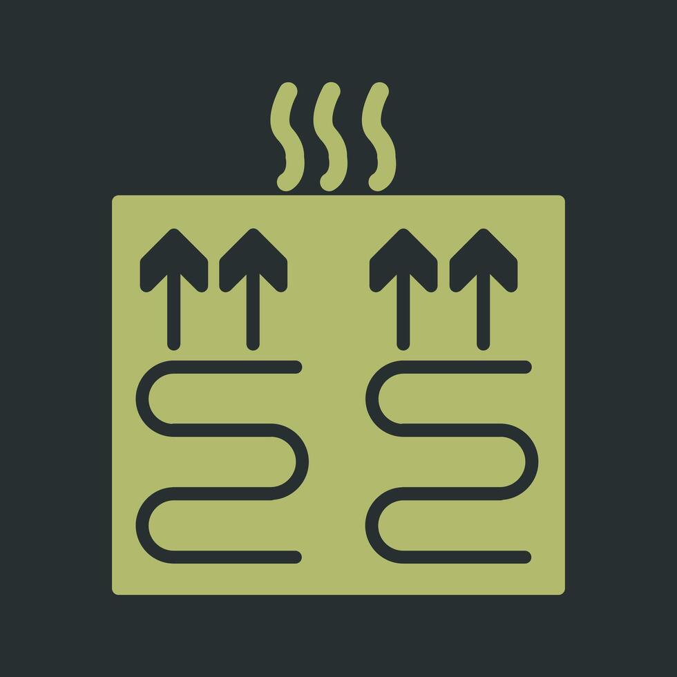 icône de vecteur de chauffage par le sol