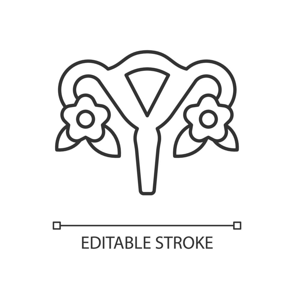 icône linéaire de la féminité moderne. mettre fin à la discrimination fondée sur le sexe. militante féministe. santé féminine. illustration personnalisable de fine ligne. symbole de contour. dessin de contour isolé de vecteur. trait modifiable vecteur