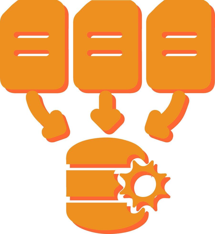 icône de vecteur de traitement de données