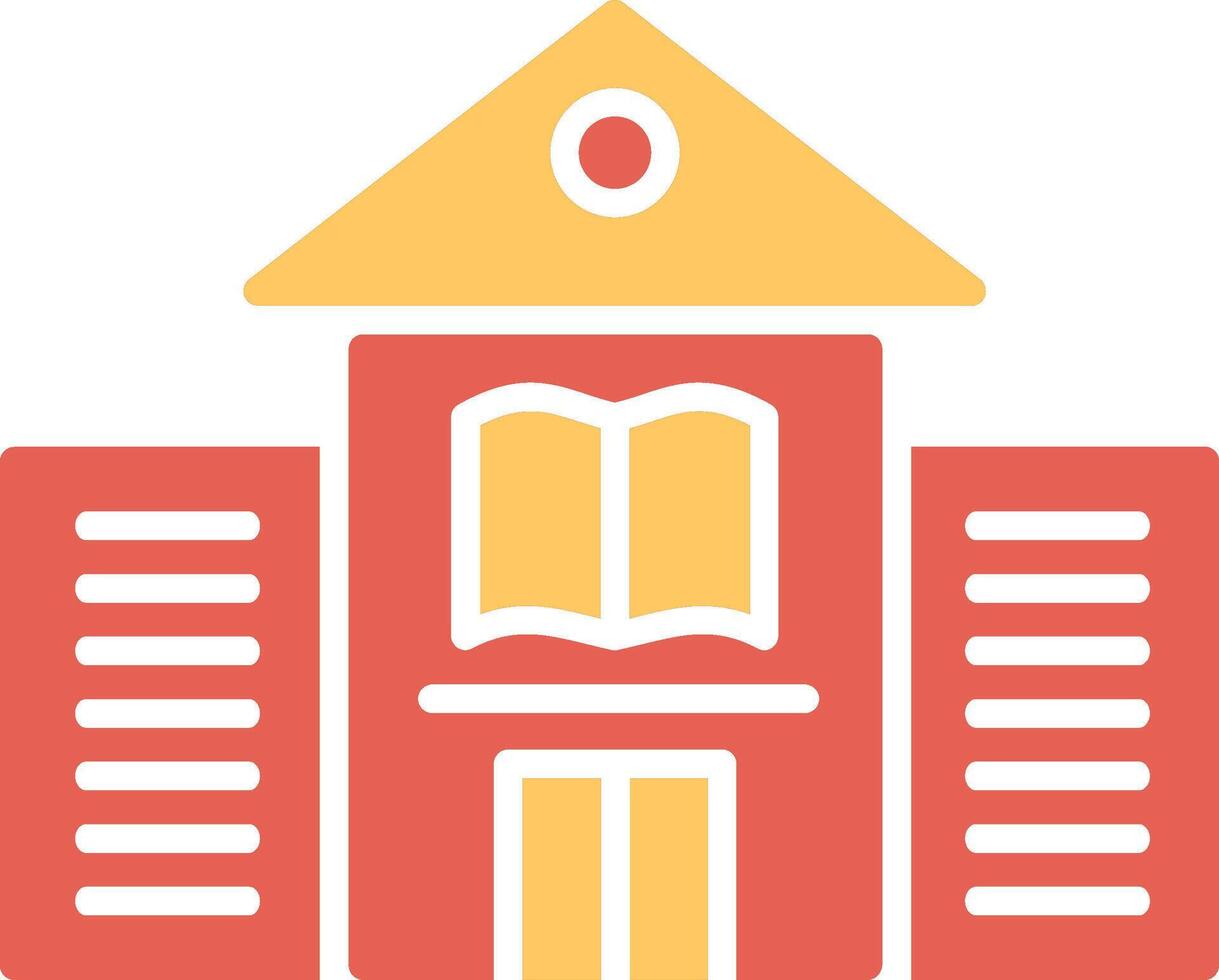 icône de vecteur de construction de bibliothèque