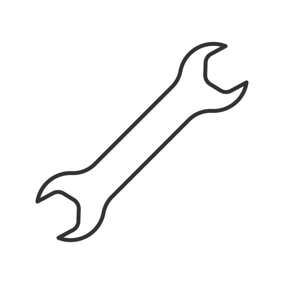 icône linéaire de clé. illustration de la ligne mince. clé. symbole de contour. dessin de contour isolé de vecteur