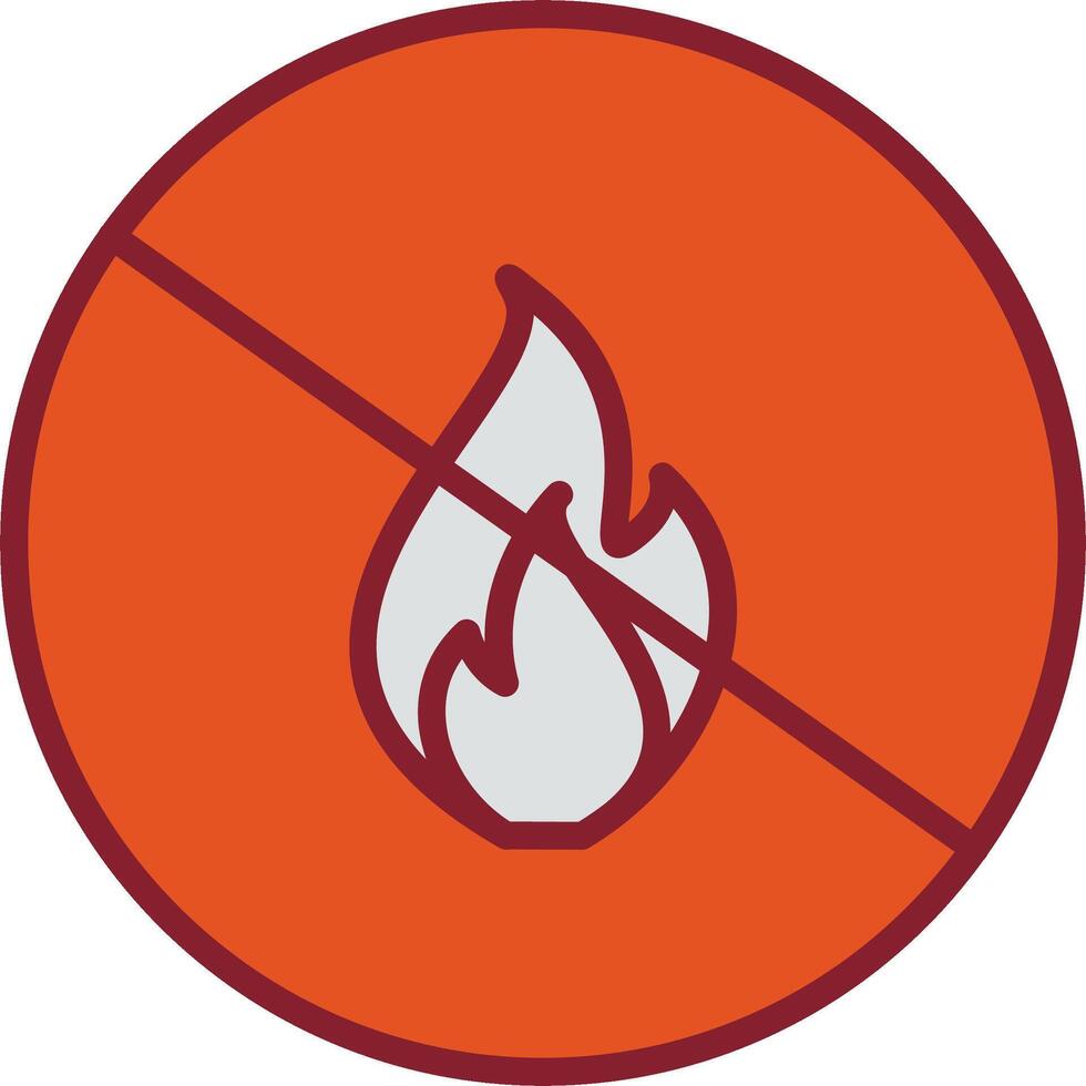 danger d'icône de vecteur de flamme