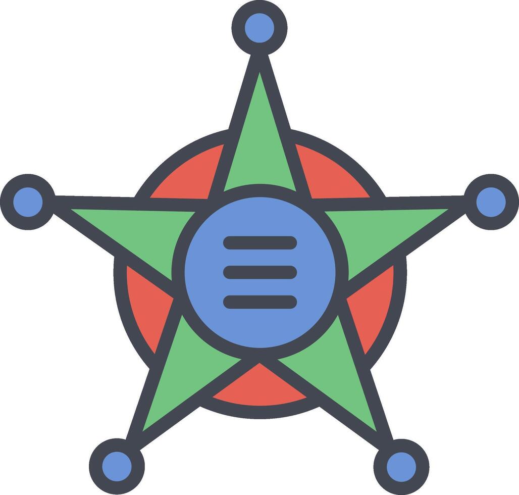 icône de vecteur d'insigne de shérif