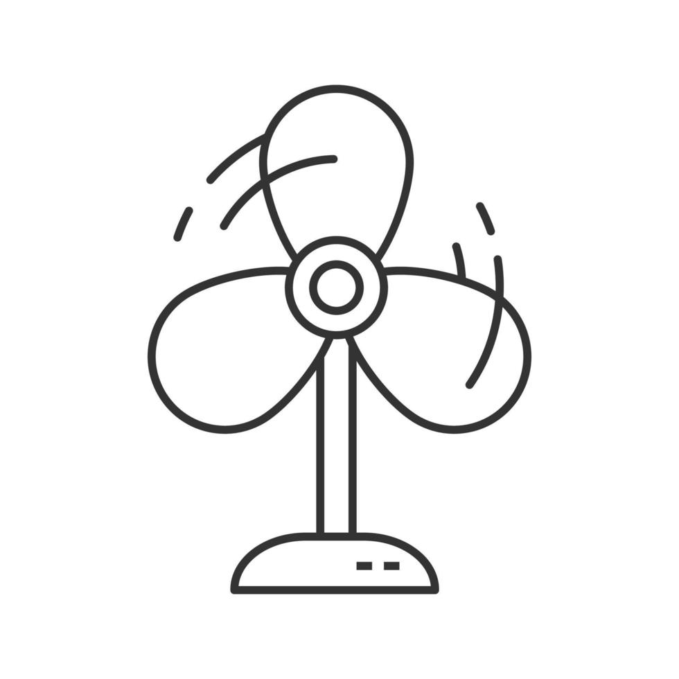 icône linéaire de ventilateur. illustration de la ligne mince. ventilateur. symbole de contour. dessin de contour isolé de vecteur