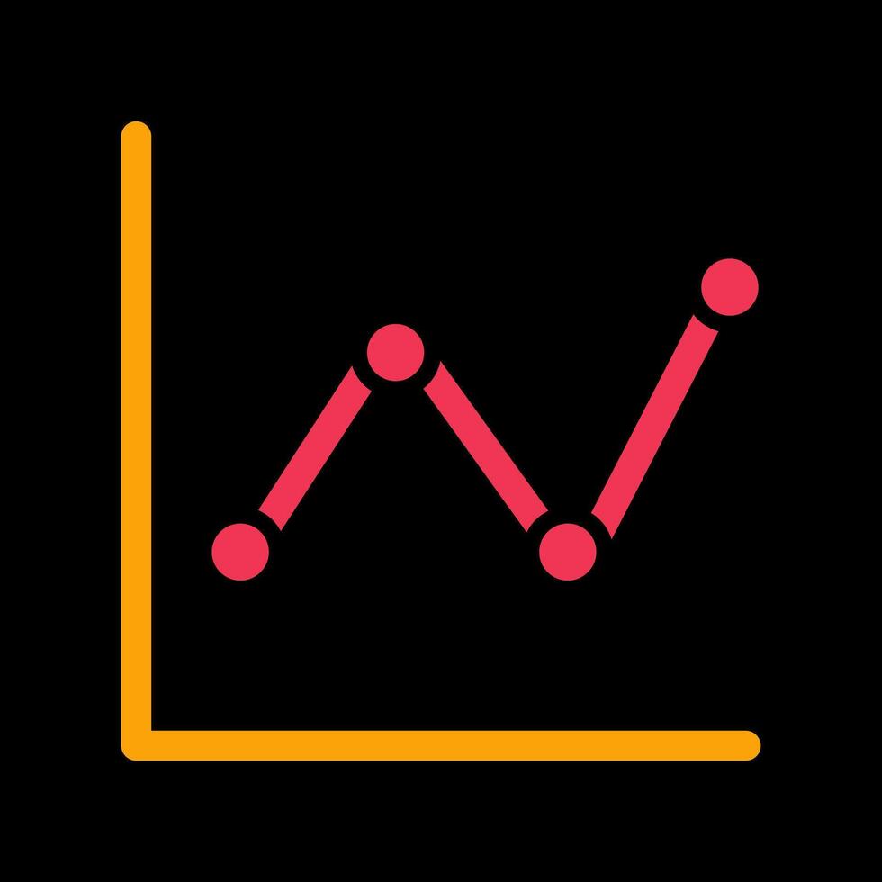 icône de vecteur de graphique en courbes