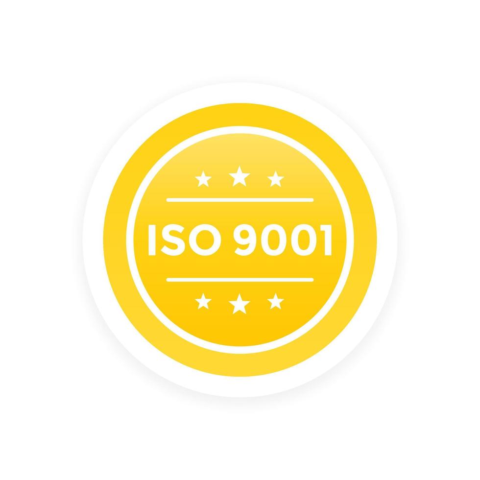 étiquette de vecteur iso 9001