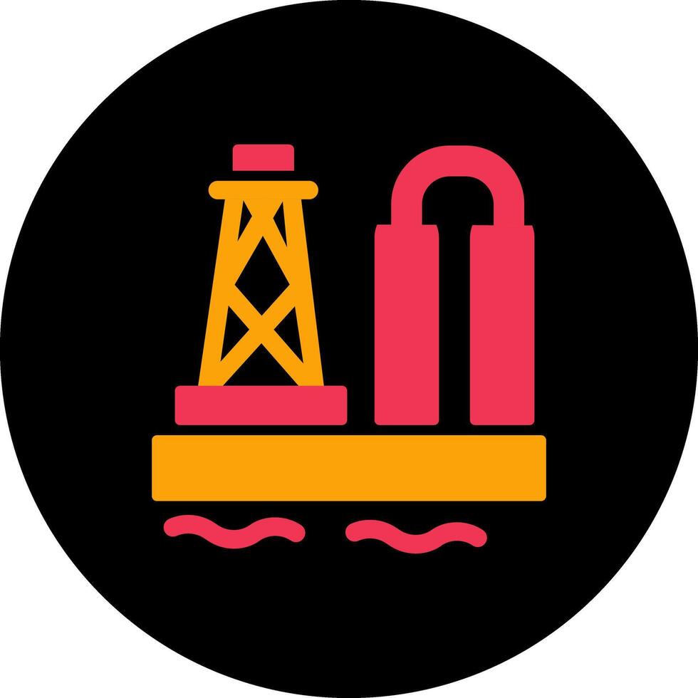 icône de vecteur de plate-forme pétrolière