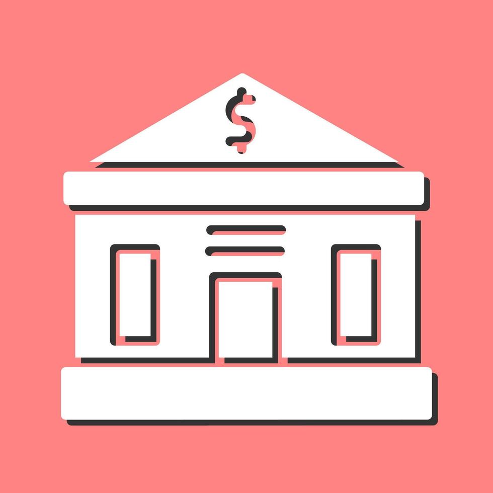 icône de vecteur de bâtiment de banque