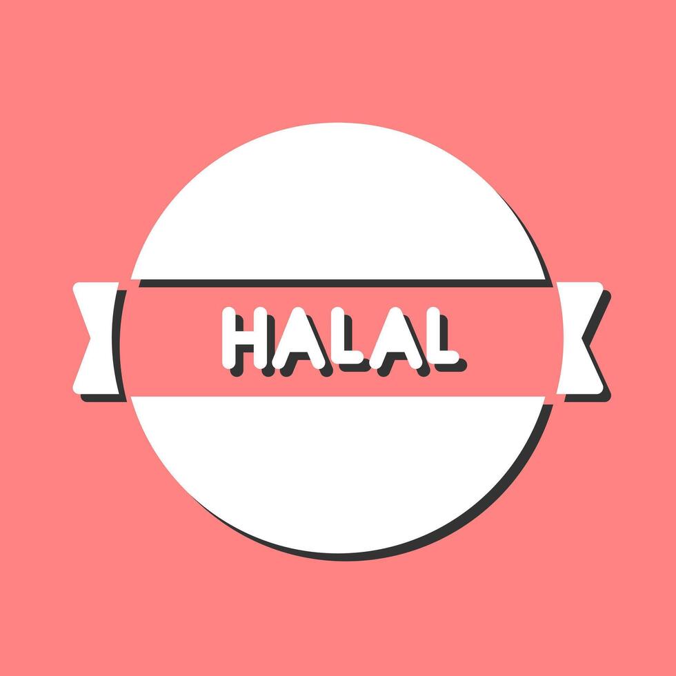 icône de vecteur autocollant halal