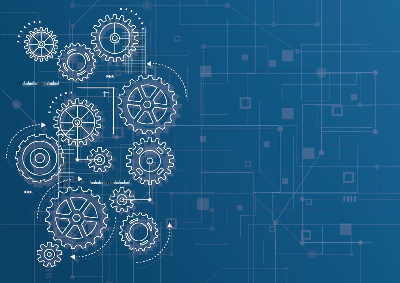 fond abstrait mécanisme de roue dentée. la technologie des machines. illustration vectorielle vecteur