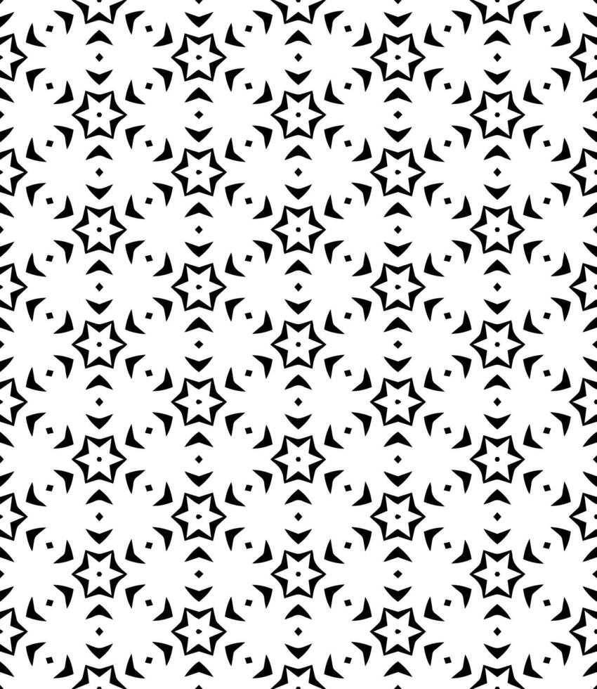 motif abstrait sans couture noir et blanc. arrière-plan et toile de fond. conception ornementale en niveaux de gris. vecteur