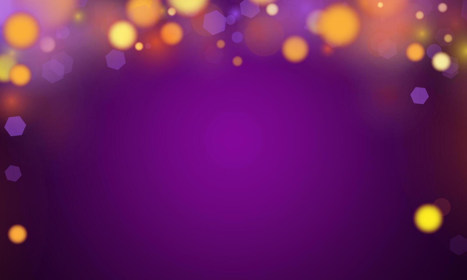 abstrait bokeh lumière or Couleur avec doux lumière violet Contexte pour mariage vecteur la magie vacances affiche conception.