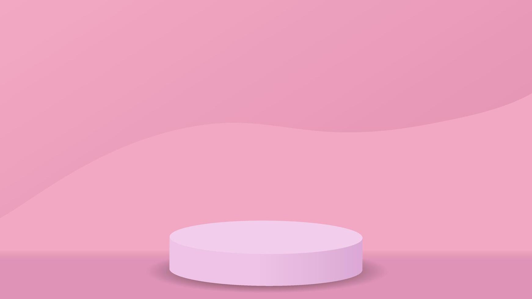 podium scène fond rose. podium dans un style minimal et cercles 3d pour le produit. vecteur minimalisme 3d