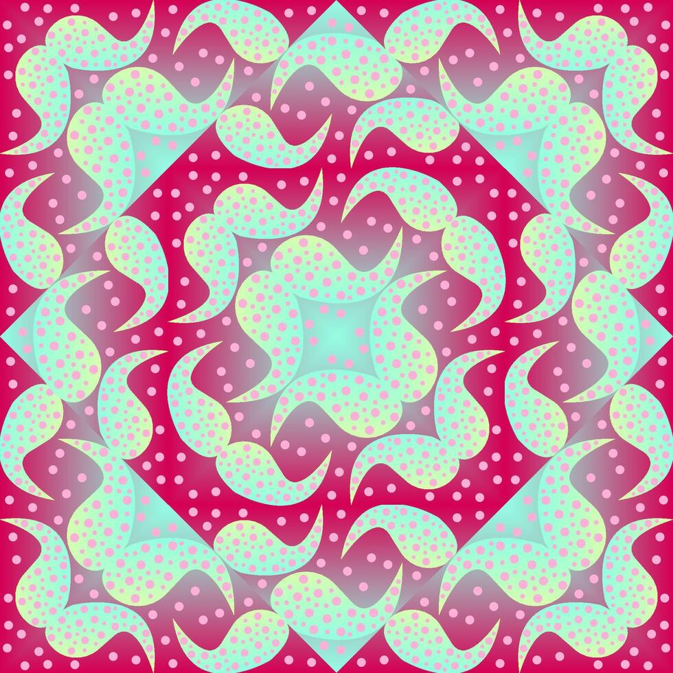 sans couture vecteur abstrait modèle avec pente Triangles et paisley polka point