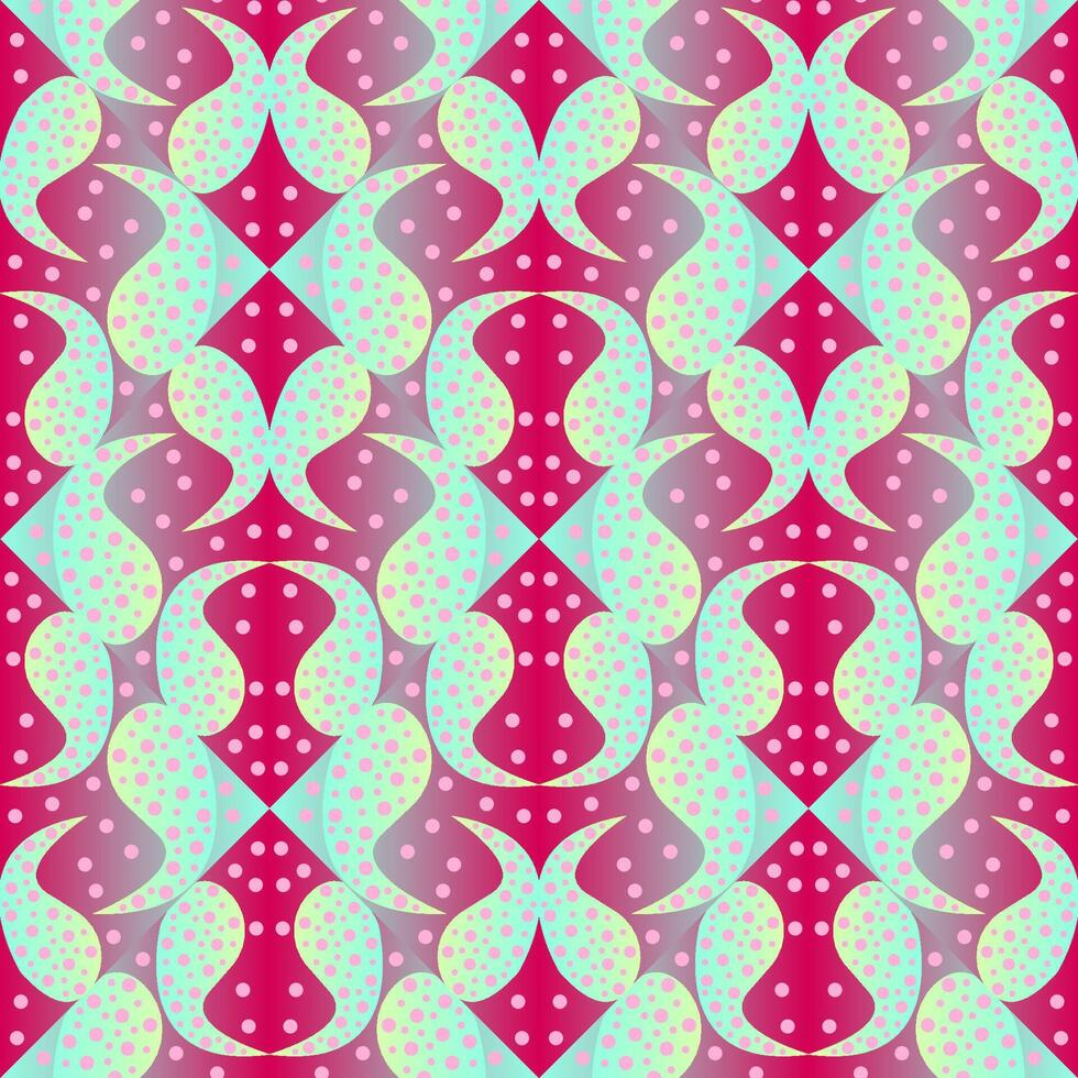 sans couture vecteur abstrait modèle avec pente Triangles et paisley polka point