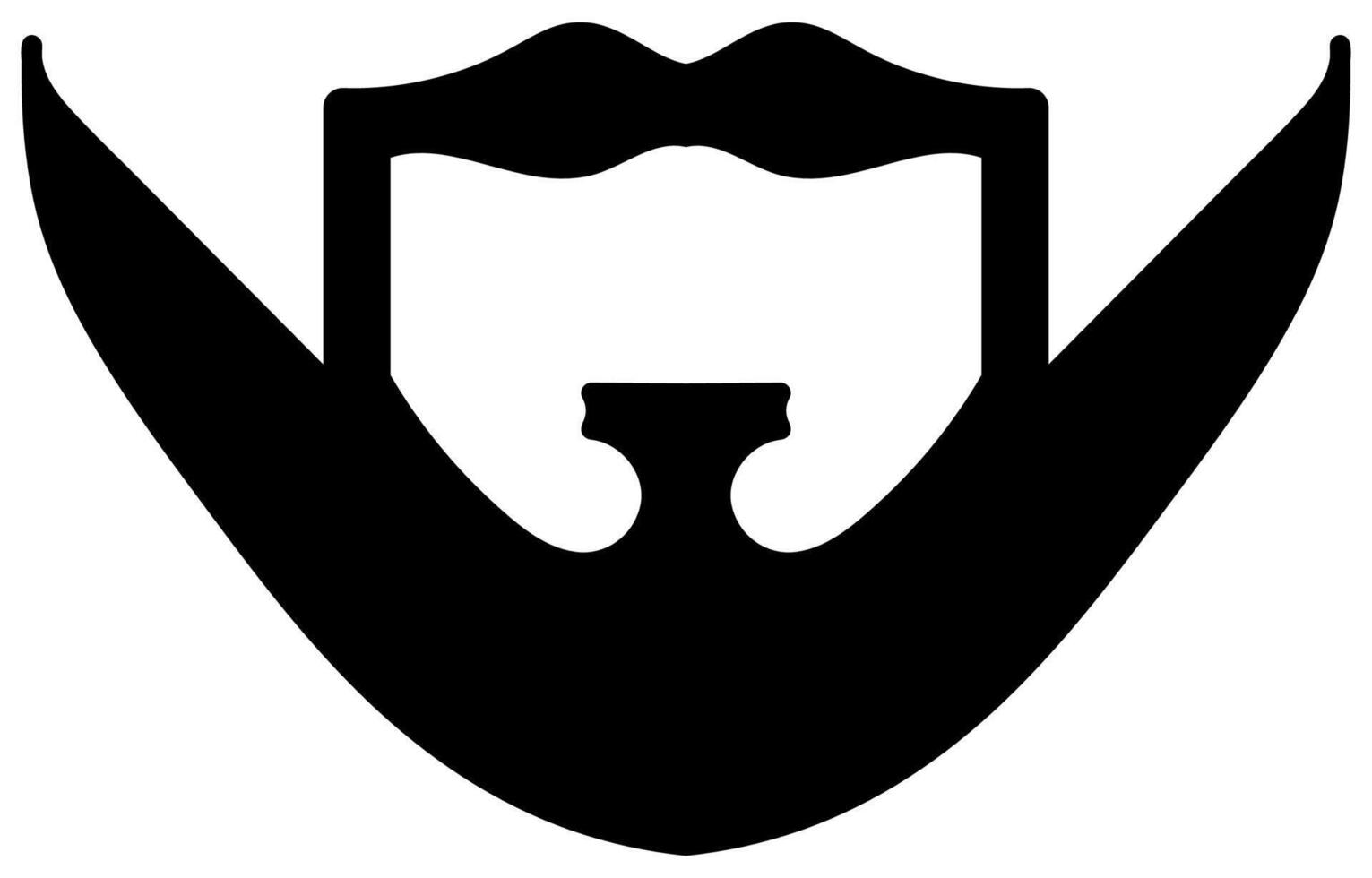 branché moustache icône, Pour des hommes moustache visage décoration graphique élément vecteur