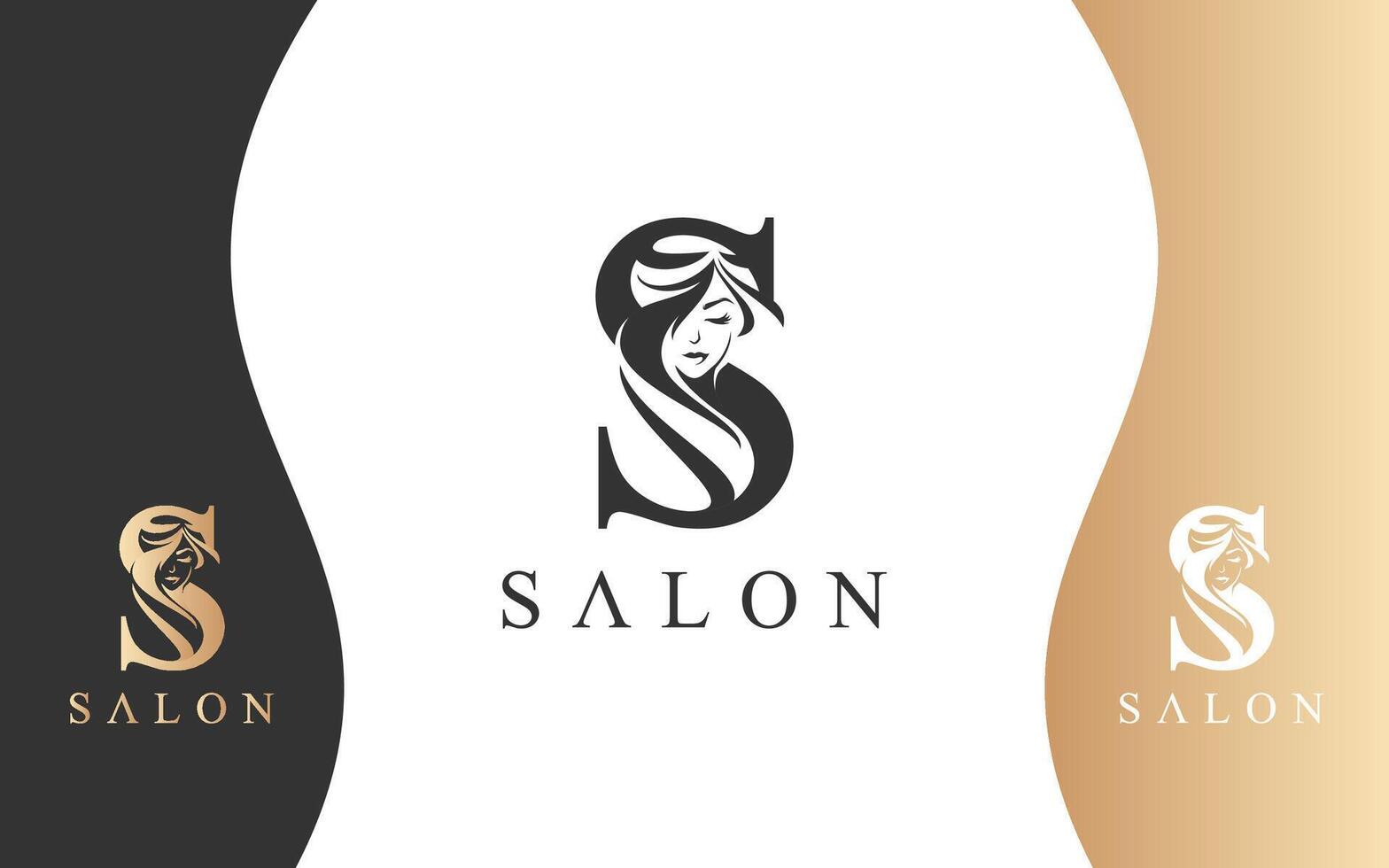 lettre s salon magnifique logo vecteur